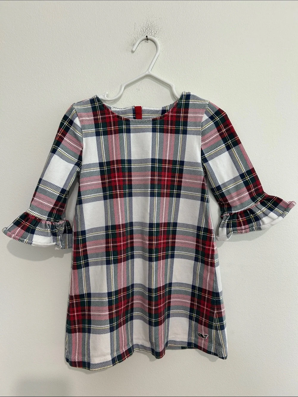 Vineyard Vines Girls Plaid Ruffle Dress Size 3T
